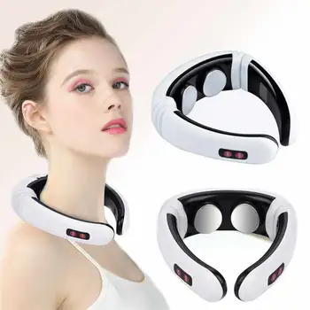 

Electric Pulse Back and Neck Massager Infrared Pain Relief Tool Heating Health Care Relaxation Multi-function Massagem