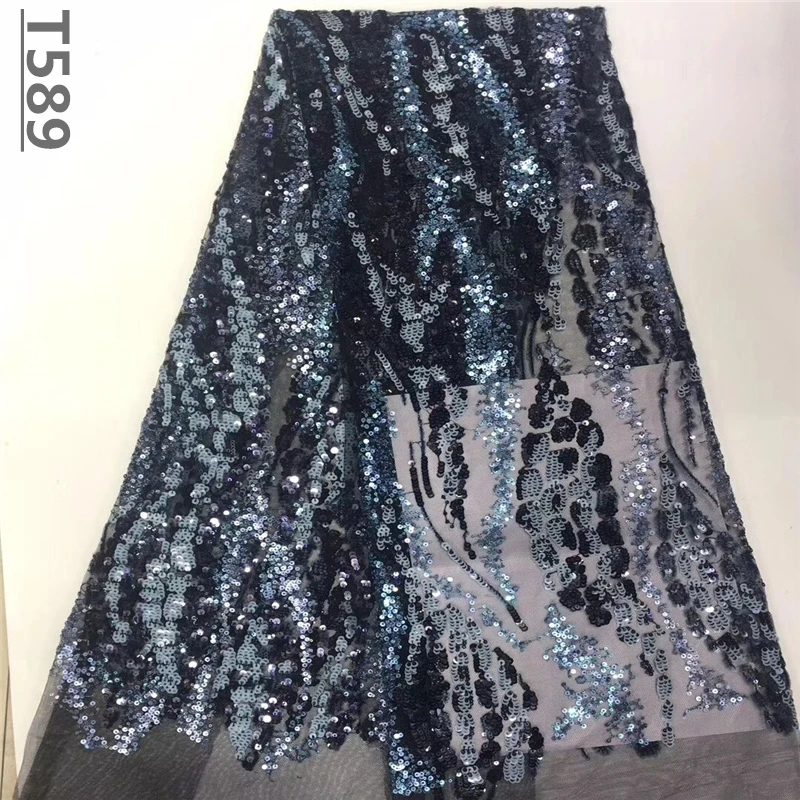 

Latest Nigerian Lace Fabric 2019 High Quality Lace 3d French Bridal Sequins Lace Fabric For African Lace Matrial 5yards