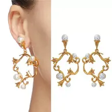 Amybaby дизайнерские женские роскошные винтажные жемчужные серьги-гвоздики высокого качества, вечерние ювелирные изделия