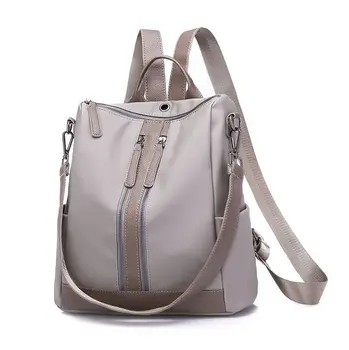 

Bag 2019 Spring New Women's Bag Oxford Cloth Double Zipper Simple Fashion Backpack Women Backpack