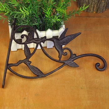 

For Flower Pots Durable Wrought Hanging Basket Hanger Garden Home Use Modern Outdoor Cast Iron Bracket Hook Decorative