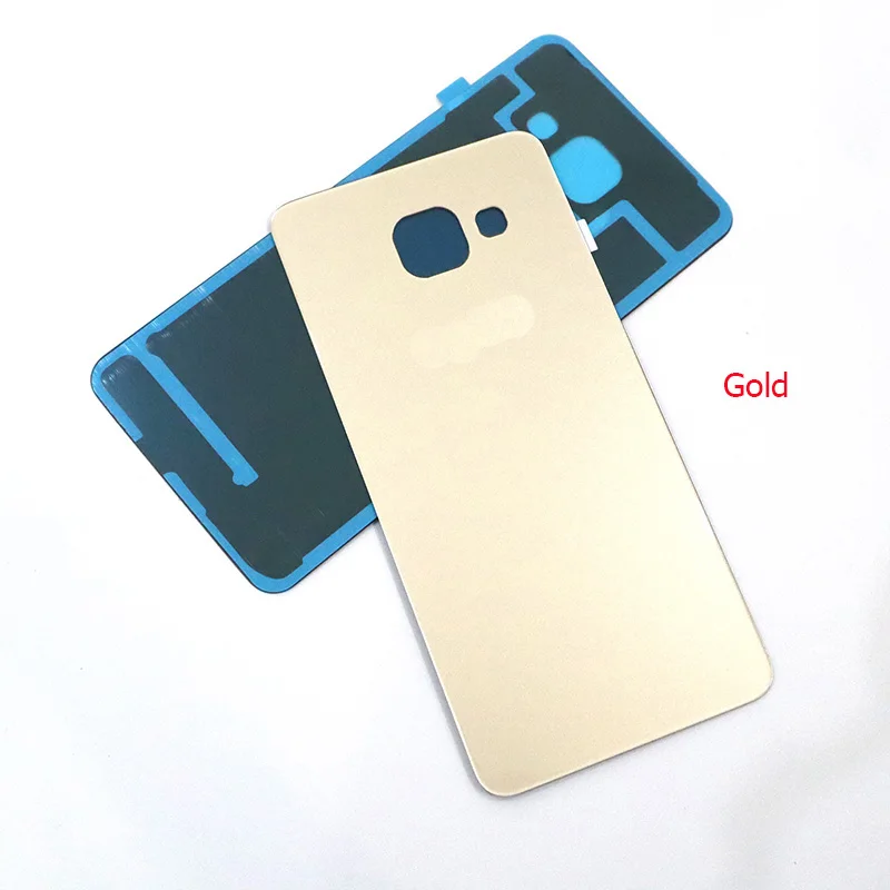 Gold Для samsung Galaxy A510 A510F задняя батарея чехол 3D стекло Корпус Крышка для samsung A5 задняя дверь Замена - Цвет: Gold