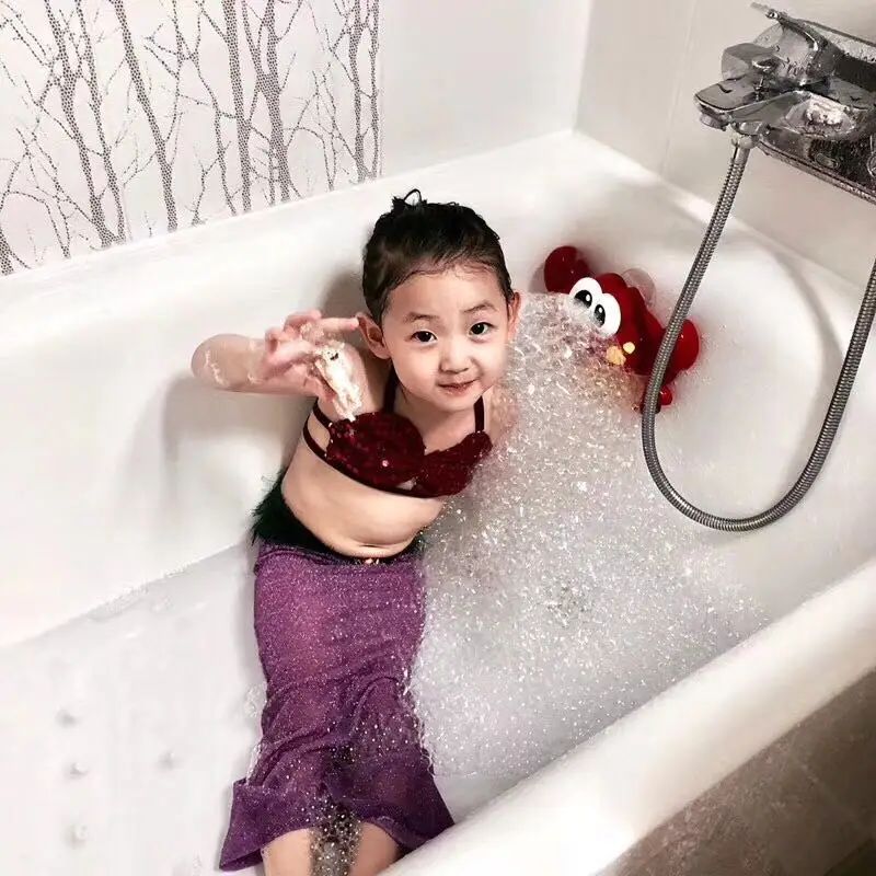 Douyin Celebrity Style Music Fully Automatic Useful Product Bubble Machine Bath Children Baby Blowing Bubbles Toy Net Red Crab