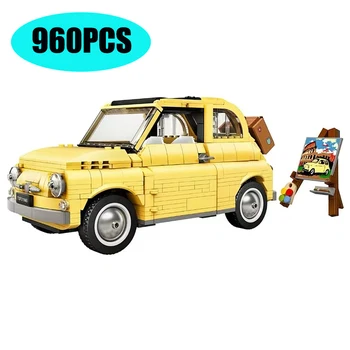 

960pcs Building Blocks Compatible Lepining 10271 FIATed 500 City Car Creator Series Model Children Kids Christmas Gift Toys