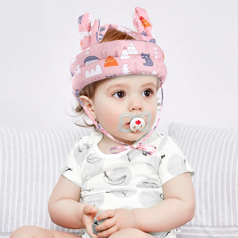 Cotton Infant Toddler Safety Helmet Baby Kids Head Protection Hat for Walking Crawling Learns To Walk The Crash | Детская одежда и