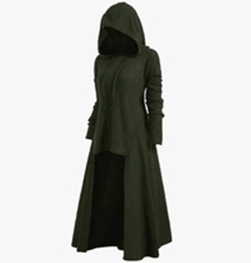 Spring Autumn Long Black Gothic Dress Women Hooded Punk Clothing Style Plus Size Knitted Dresses For Women Winter 4XL 5XL