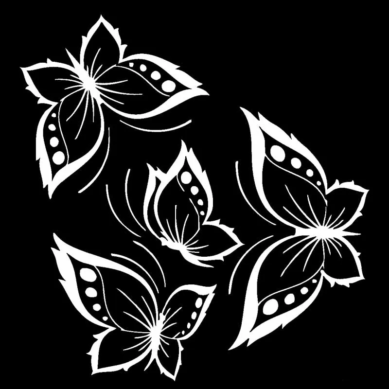 

Bumper Sticker, Rice Butterfly Bumper Sticker, Black/silver PVC Decal, Beautiful Design, 15.6cm * 16.4cm