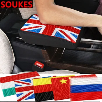 

26*15CM Flag Car Massage Center Console Armrest Pad Dashboard Anti-Slip Mat For Hyundai Solaris Tucson 2016 I30 IX35 I20 Accent Santa Fe Citroen C4 C5 C3 C2 Accessories