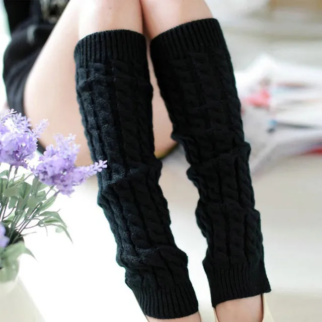 Модные гетры женские зимние теплые гетры Вязаные вязаные длинные носки calentadores de pierna mujer гольфы# A25