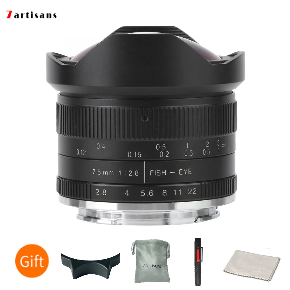 7,5mm f//2 7 artisans objetivamente 8 fisheye para Sony e