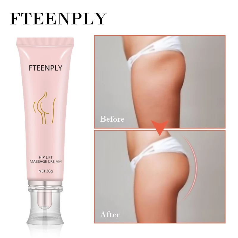 

FTEENPLY Hip Lift Massage Cream Natural Shea Butter Extraction Effective Anti-wrinkle Firming Buttock Butt Enlargement Cream 30g