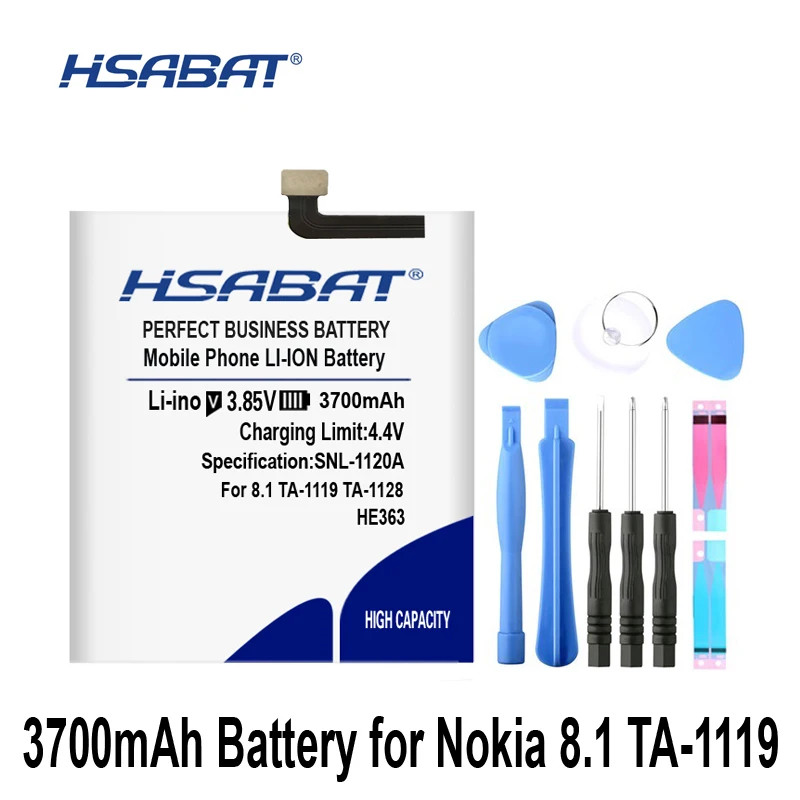 HSABAT HE363 3700mAh аккумулятор для Nokia X7 TA-1131 TA-1119 для Nokia 8,1 TA-1119 TA-1128 батареи