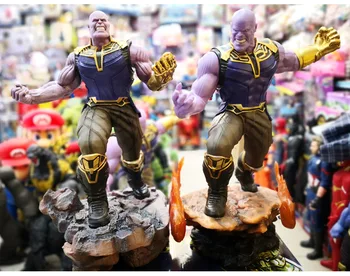 

[Funny] 14" 38cm Avengers Infinity War Thanos Full-Length Portrait GK Action Figure Statue Collectible Model Toy gift 2 styles