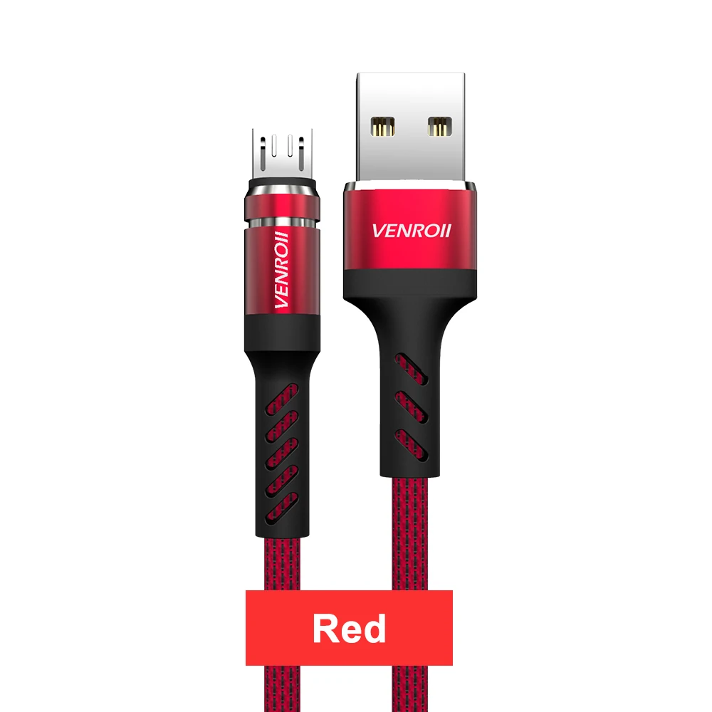 Red VENROII 1 м Micro USB кабель для huawei Honor 8X 9X Быстрая зарядка шнур данных Android телефон для samsung J5 J6 Xiaomi Redmi Note 4 5 - Цвет: Red