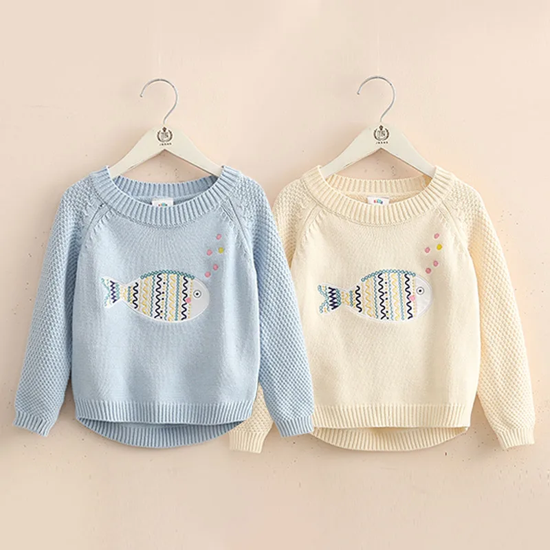 

Winter Girls Knitted Sweaters Children's Long Sleeve O Neck Sweater For Girl Toddler Kids Sweater Baby Girl Clothes SW7