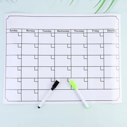 1pc geladeira calendários adesivos calendário agenda magnética etiqueta criativa escrita geladeira calendários adesivos com dois