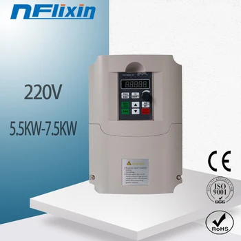 

220V 5.5KW VFD Inverters Converters, Variable Frequency Driver Single Phase to 3 Phase, Universal Converter Inverter for Motor S