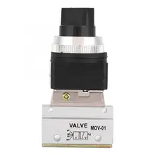 Запорный клапан 2 положения 3 способ G1/8 поворотный переключатель Пневматический Механический клапан MOV-01 шаровой клапан с приводом