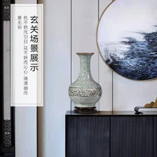 Цзиндэчжэнь керамика фарфоровая бутылка лучшие ваза украшения китайский стиль дома трещины глазури Классическая гравировка Винтаж ручной работы 7