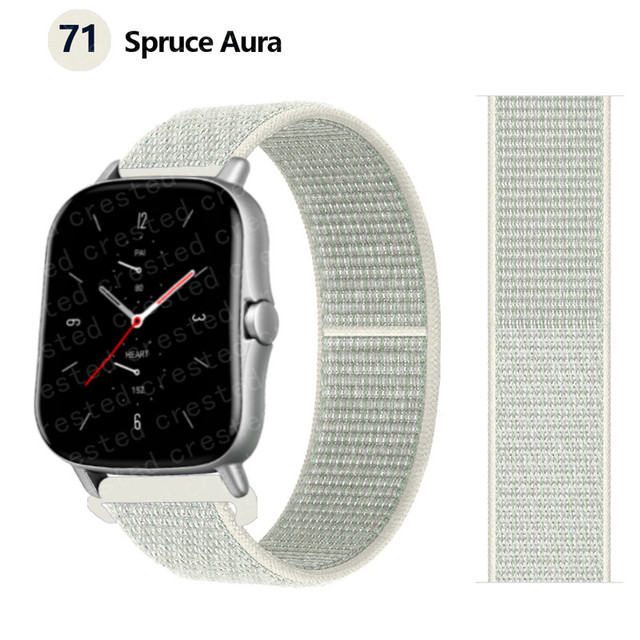 Nylon band For Amazfit GTS/2/2e/GTS2 Mini/GTR 3 Pro 42mm/47mm/GTR2/2e/stratos 2/3 Sport Loop Bracelet Amazfit bip strap