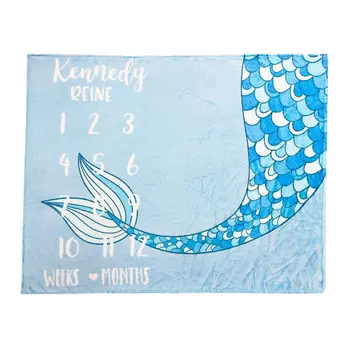 

Cartoon Tail Pattern Infant Baby Growth Photo Props Background Blankets Backdrop Cloth Boy Girl Photography Accessories