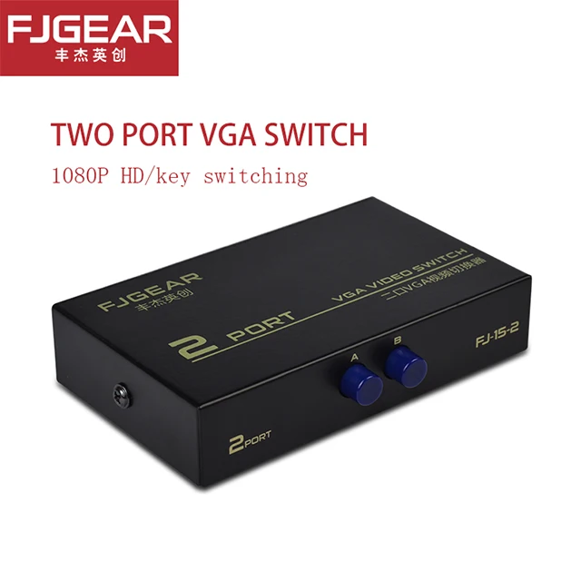 Vga коммутатор 2 в 1 из 2 портов коммутатор сплиттер 2 способа VGA видео коммутатор адаптер конвертер коробка для ПК монитор аксессуары