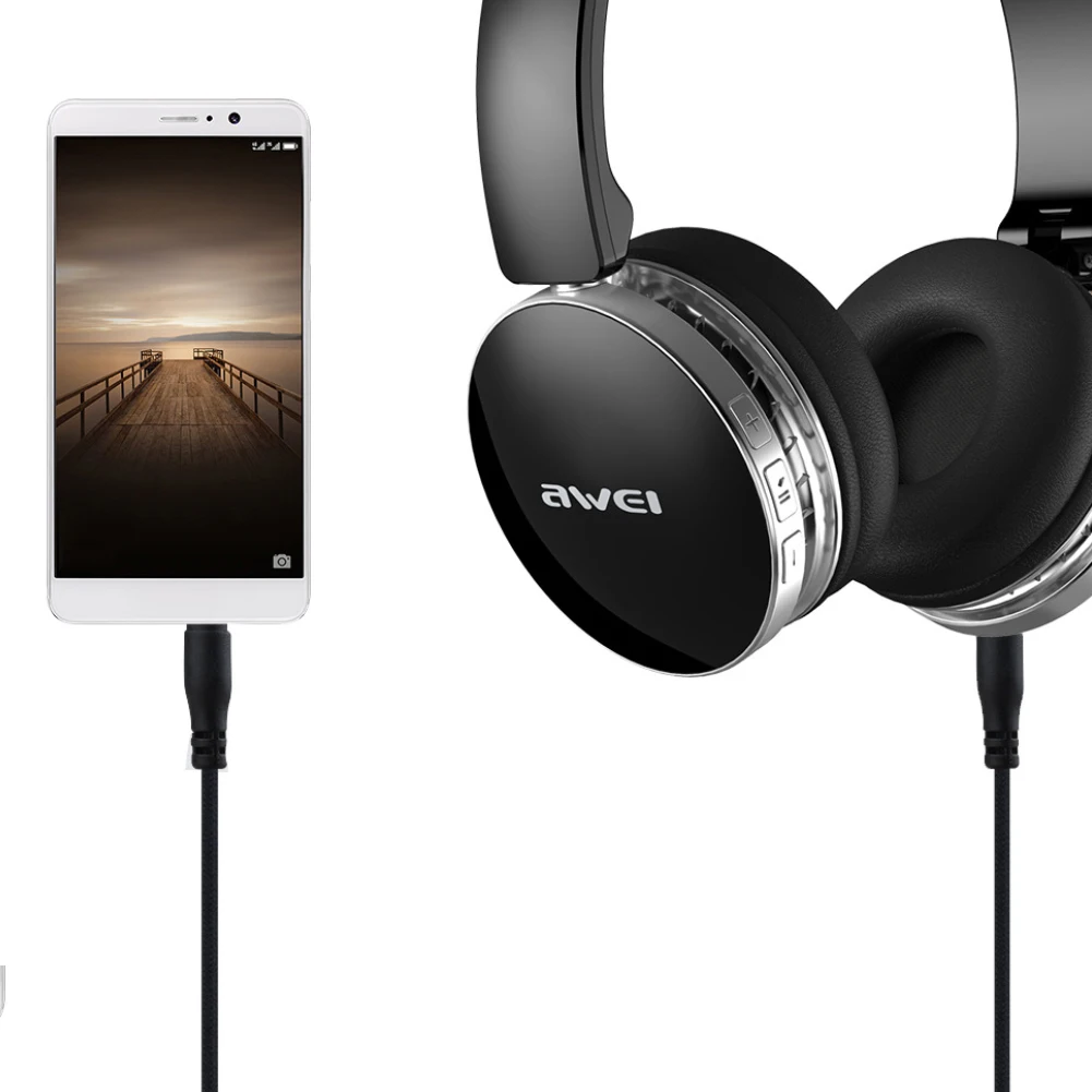 Складные Hi Fi стереонаушники AWEI A500BL с Bluetooth беспроводные наушники Спортивная