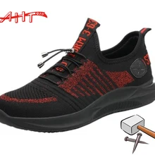 Мужская обувь со стальным носком для работы; дышащие рабочие ботинки со стальным носком; противоскользящие мужские ботинки для выживания в пустыне