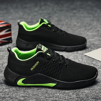 

Brand 2020 Mesh Men Casual Shoes Breathable Comfortable Lightweight Lace-up Footwear Walking Sneakers Male Running Sport Shoes