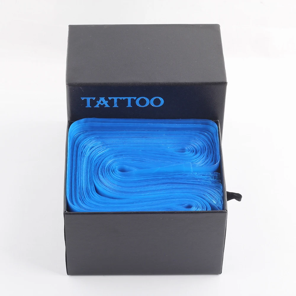 Manooby 100Pcs/pack Tattoo Clip Cord Sleeves Bags Supply Disposable Covers Bags For Tattoo Machine Professional Tattoo Accessory