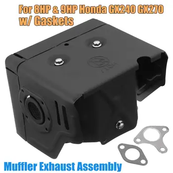 

New Iron Muffler Exhaust Assembly With Gaskets for 8HP & 9HP for Honda GX240 GX270 Motor Cycle Car Accessories Systems