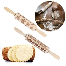 SOLEDI форма для теста с узором для выпечки Скалка DIY пряников инструмент деревянные скалки вечерние украшения для окружающей среды Рождество