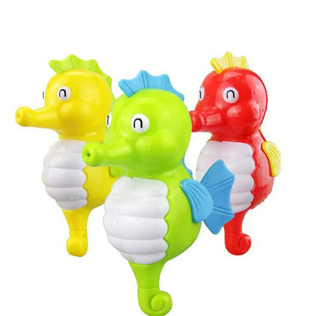 seahorse Random Детские милые бегемотик крокодил черепаха рыба животные Ванна игрушка забавный весенний плавательный черепаха творческая игра для ванной для детей мальчиков и девочек - Цвет: seahorse Random