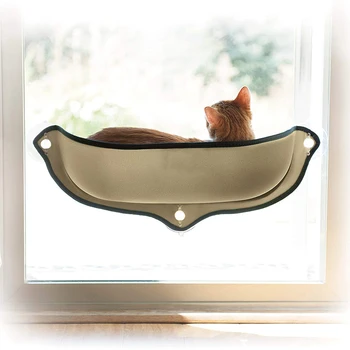 

Cat Hammock Bed Window Mounted Lounger Sunbath Cat Window Perches For Pet Cats Rest House Soft And Comfortable Ferret Cage