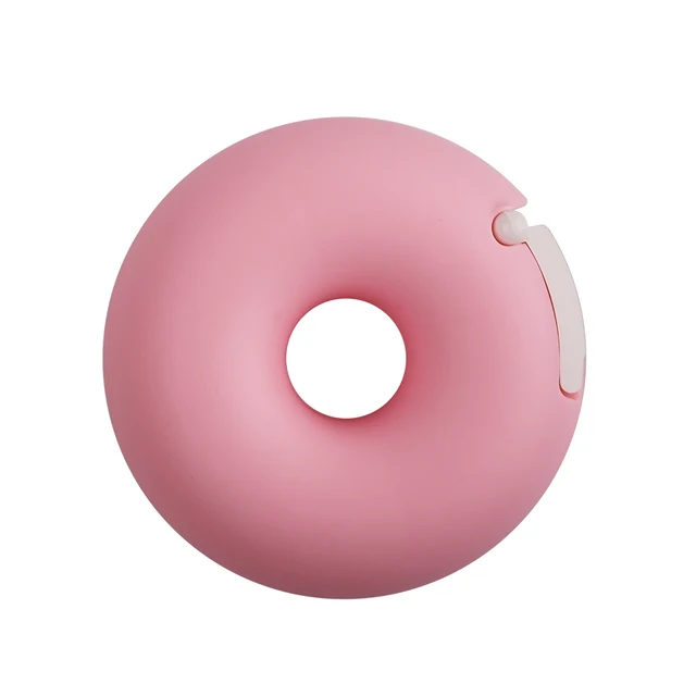 Portable Transparent Acrylic Eyelash Tape Cutter Colorful Cutter PE Medical Tapes Adhesive Rotating Tape Holder Eyelash Tools Pink Round