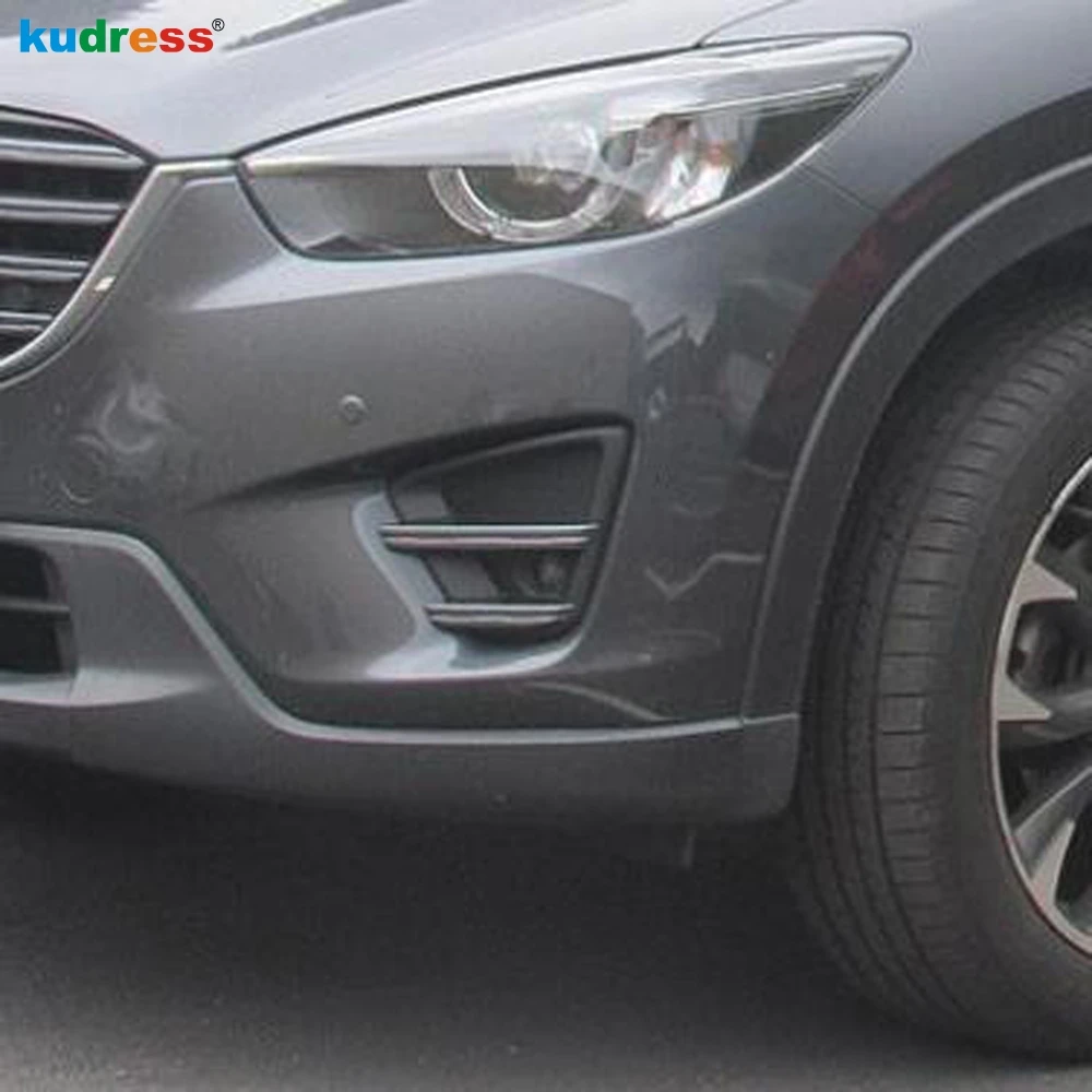 For Mazda Cx 5 Cx5 16 17 Post Facelift Styling First Ge Front Fog Light Lamp Cover Trim Abs Chrome Car Accessories 2pcs Chromium Styling Aliexpress