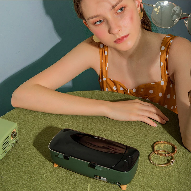 

400ml Portable Ultrasonic Cleaner Glasses Ultrasonic Cleaning Machine High Vibration 3 Mins Quick Clean Razor Jewelry Watch Coin