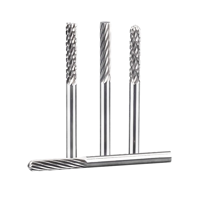 Rotary File 3mm end mills carbide tungsten burs Tungsten Carbide Drill Bit engraving grinding and chamfering cutter