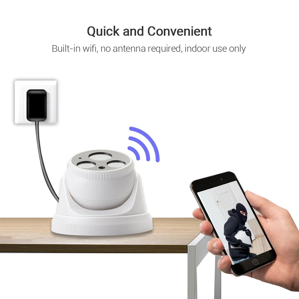 Wi Fi камера Hamrolte Yoosee HD 1080P внутренняя Проводная Беспроводная IP Onvif с внутренним
