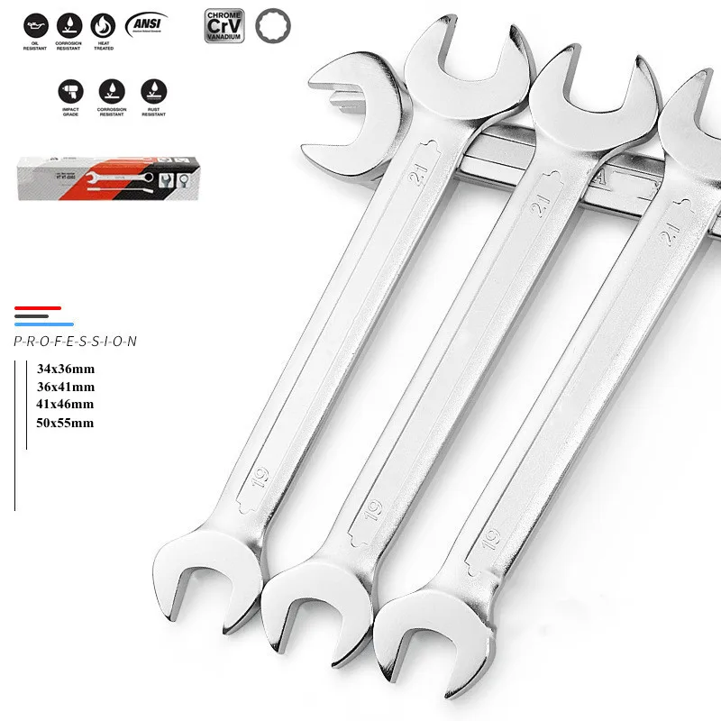 

Large Size 41x46 50x55mm Professional Open Double End Spanners Hand Tools Universal Combination Wrench Auto Repair Hardware Tool