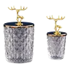 Golden Elk Glass Bottle Animal Decorative Candy Glass Jars with Lids Sugar Dried Fruit Tanks Coffee Table Desktop Storage Jar 6