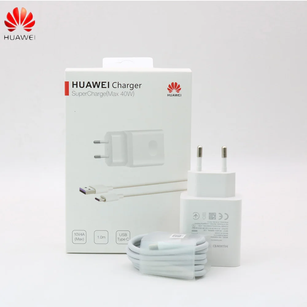 

Original HUAWEI SuperCharge Max40w 10V4A Adapter EU/US/UK&5A Type C Cable Supercharger for Huawei mate20/20x/20pro Honor20/20pro