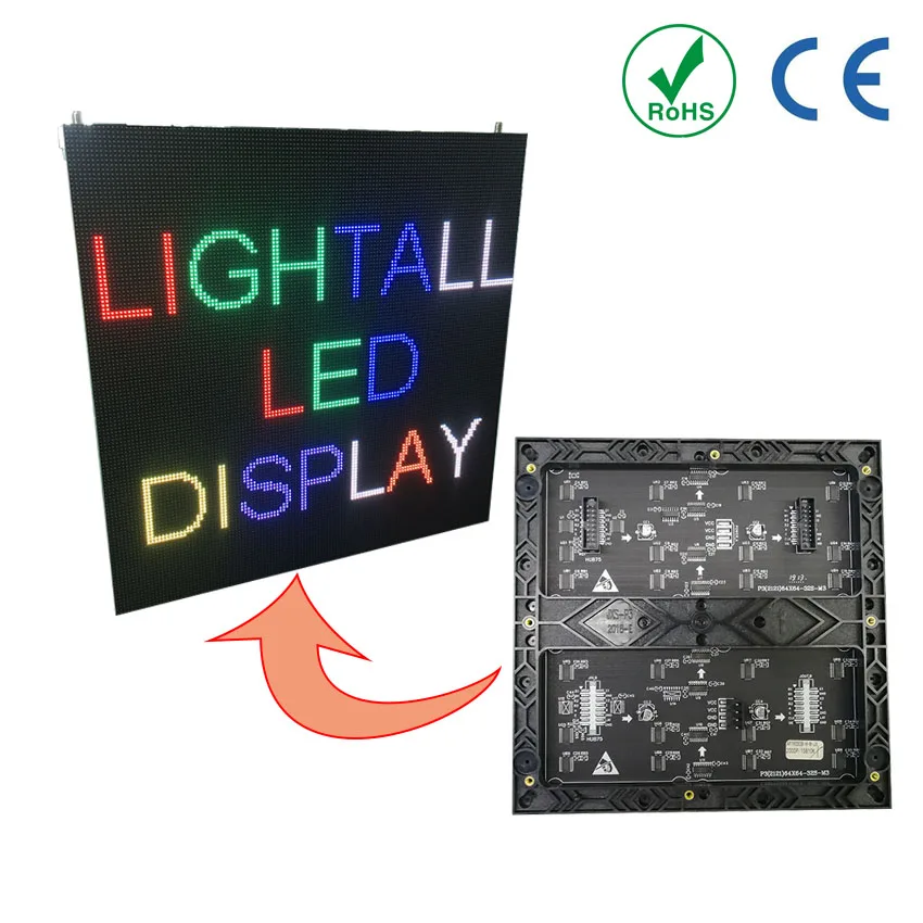 Превосходное качество светодиодный модуль P3 64*64 пикселей smd2121 192*192 мм