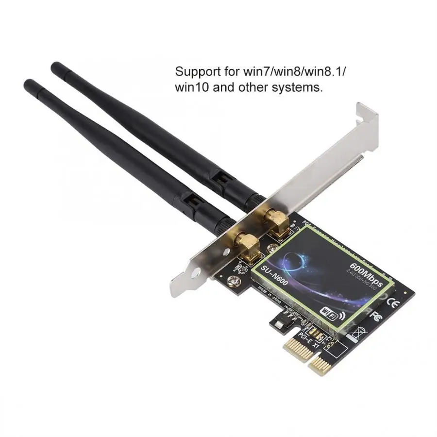 SU-N600 PCI-E настольный компьютер высокоскоростная Беспроводная сетевая карта для Windows