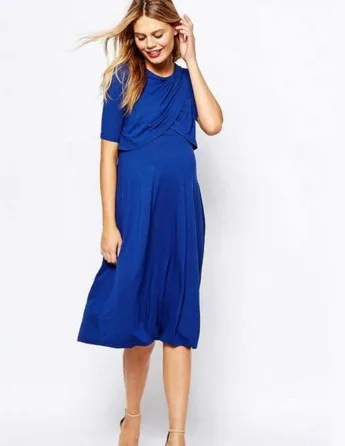 

834703 Is Spanned Single European And American-Style Pregnant WOMEN'S Dress New Style Long-Sleeve Maternity Dress Kate Princess