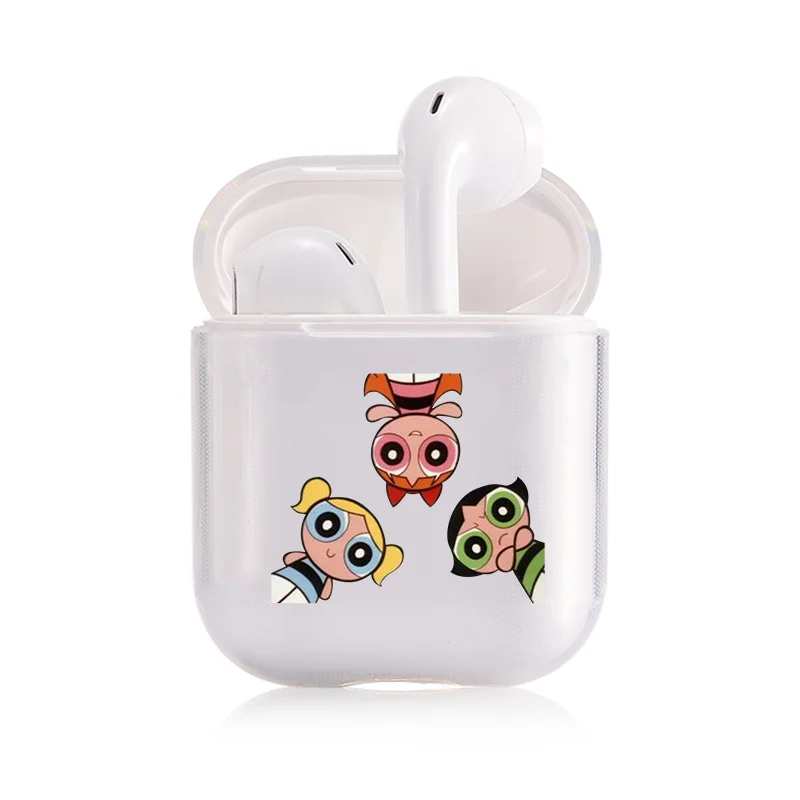 I301730 Чехлы для наушников для Apple Airpods 1/2, силиконовый защитный чехол, аксессуары, милый цветок, Powerpuff, полицейский шлем для девочек - Цвет: I301730