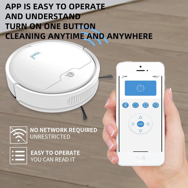 

Robot vacuum cleaner inteligente Multifunction Mobile phone APP remote control Drag sweep suck 3 in 1 Sweeping robot Clean floor