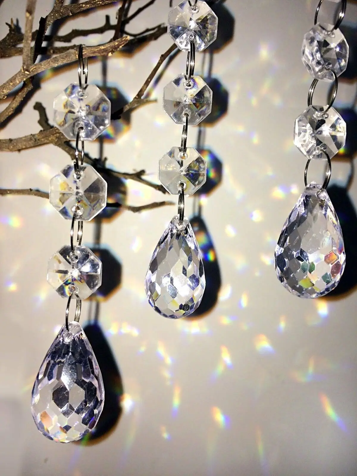 

Wedding Crystal Decorations Garland Acrylic Beads Chandelier Hanging 30pcs