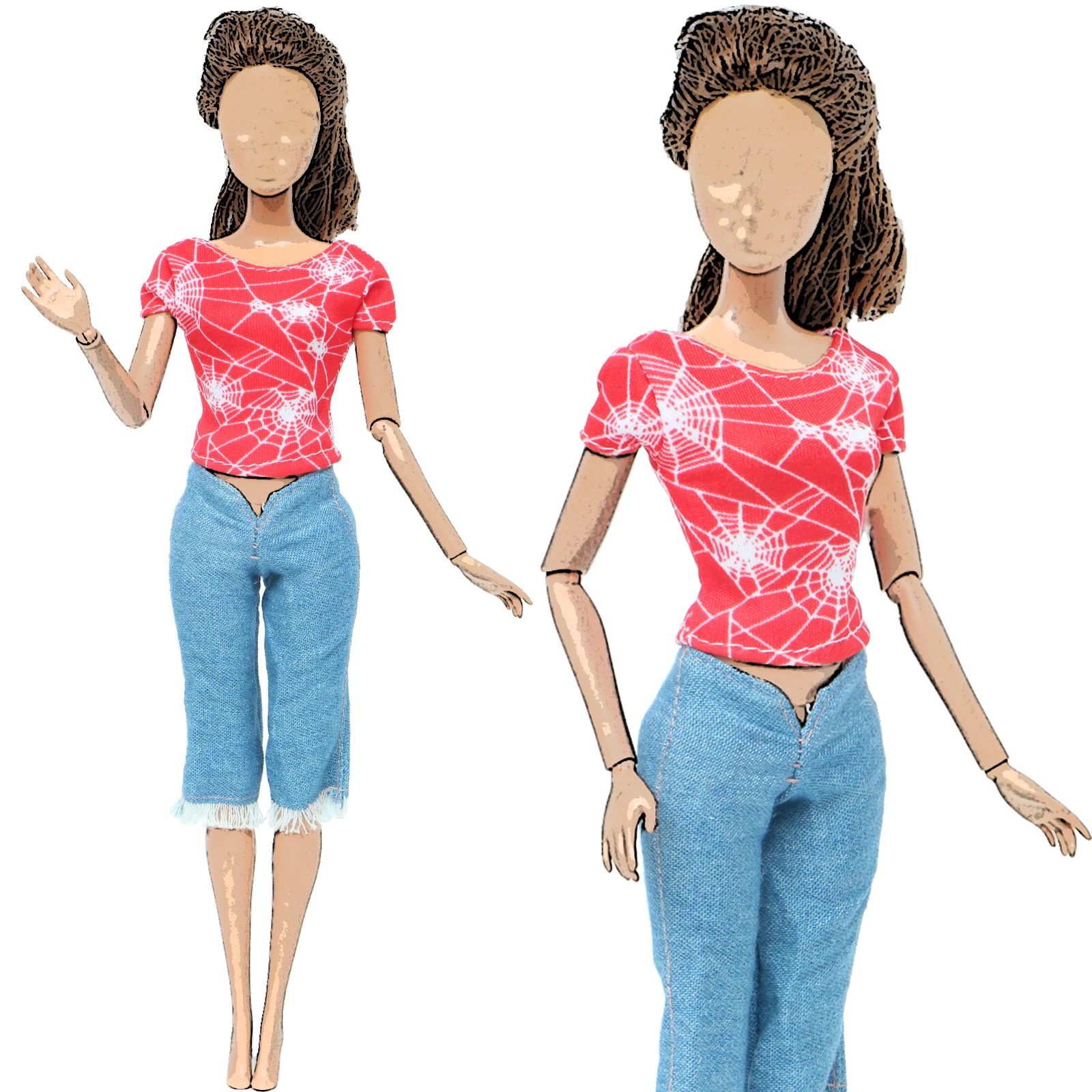 High Quality Lady Outfit T Shirt Blouse Trousers Jeans Elegant Accessories Clothes For Barbie Doll Baby Girl Dollhouse Diy Toy Dolls Accessories Aliexpress