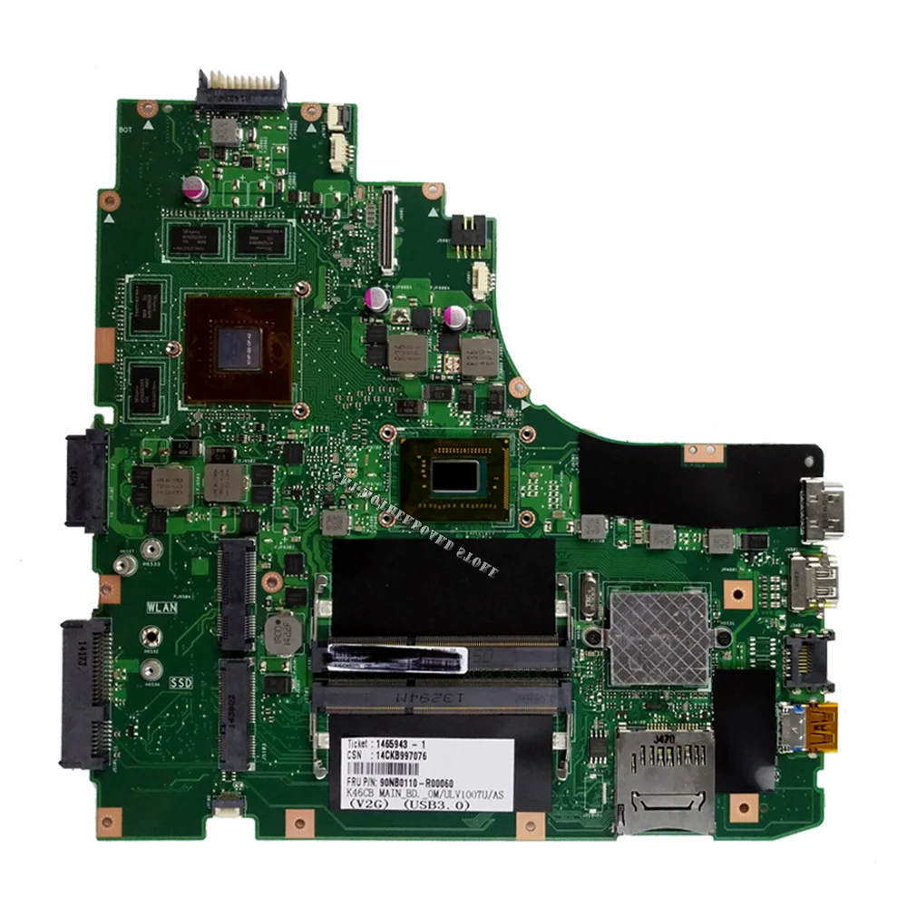  K46CB Laptop motherboard I5-3317/3337 GT740M for ASUS A46C S46C E46C K46CB K46CM Test mainboard K46